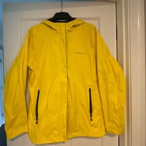 Vineyard Vines Yellow Rain Jacket with Hood, Size Large